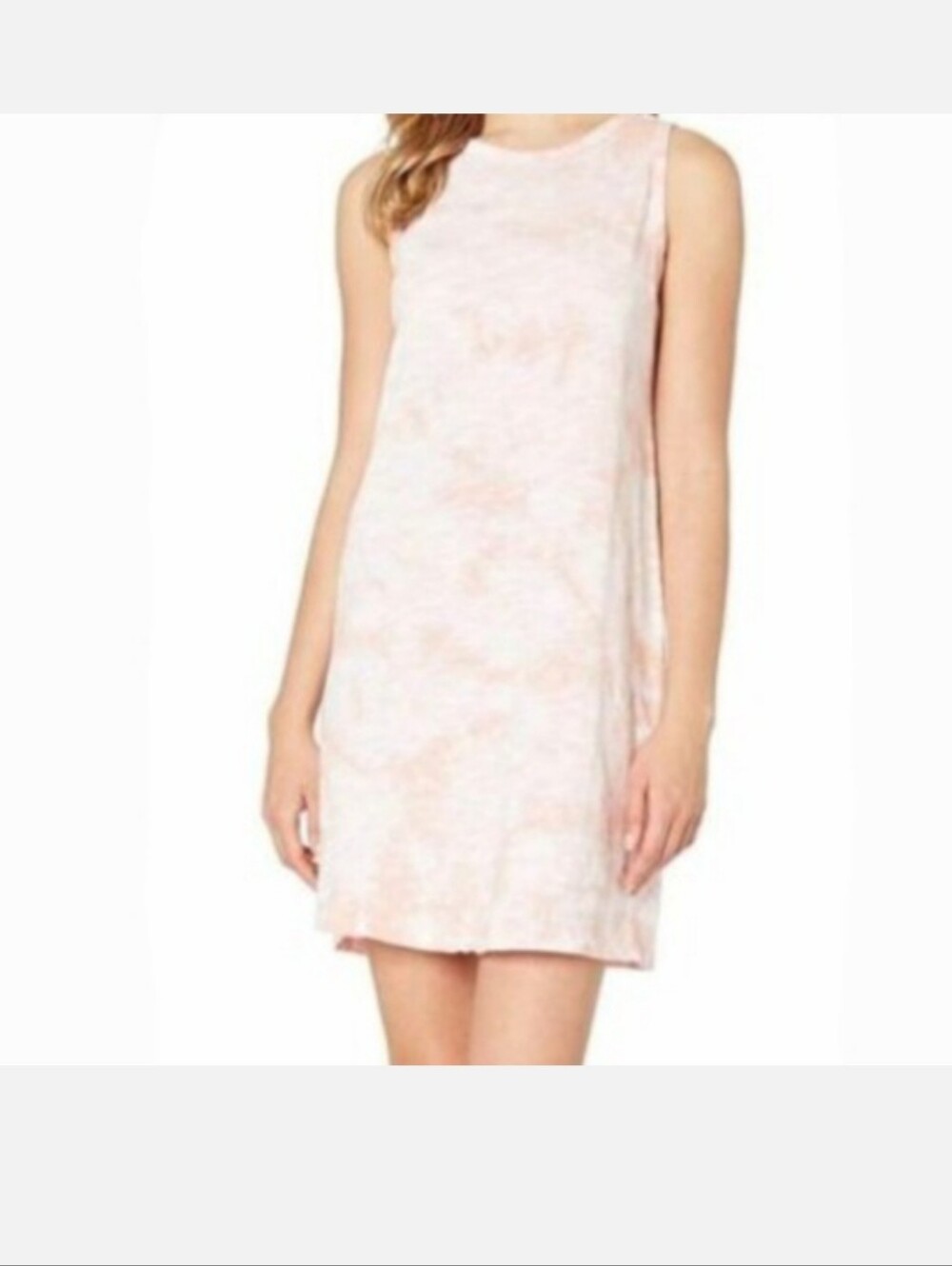 Lilla P Pink Tye Dye Slub Knit Jersey Sleeveless Tank Dress Medium NWT MSRP $128